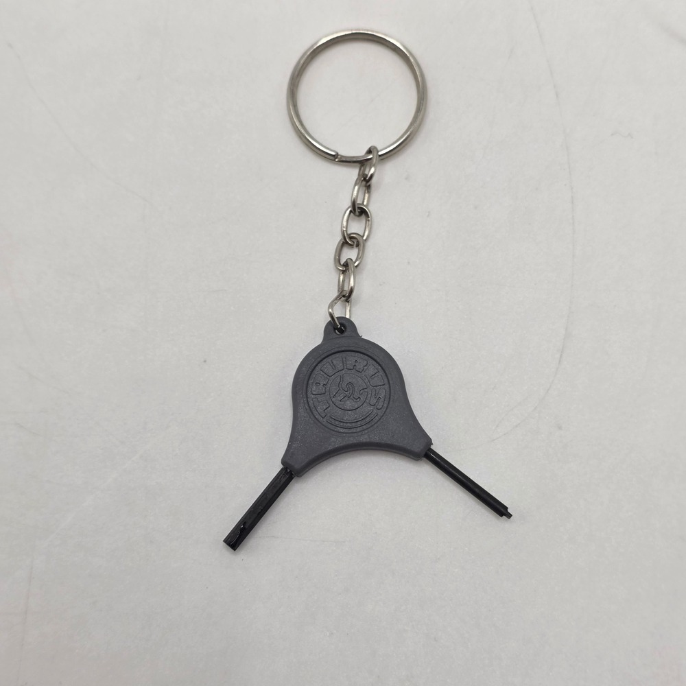 Taurus Security System Key TSS Firearm Safety Lock Tool Keychain Gray Dual Prong